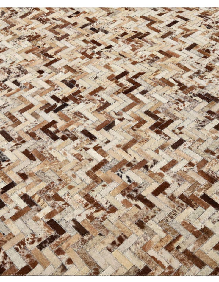Detail image of 5' 2 x 8' Cowhide Leather Rug