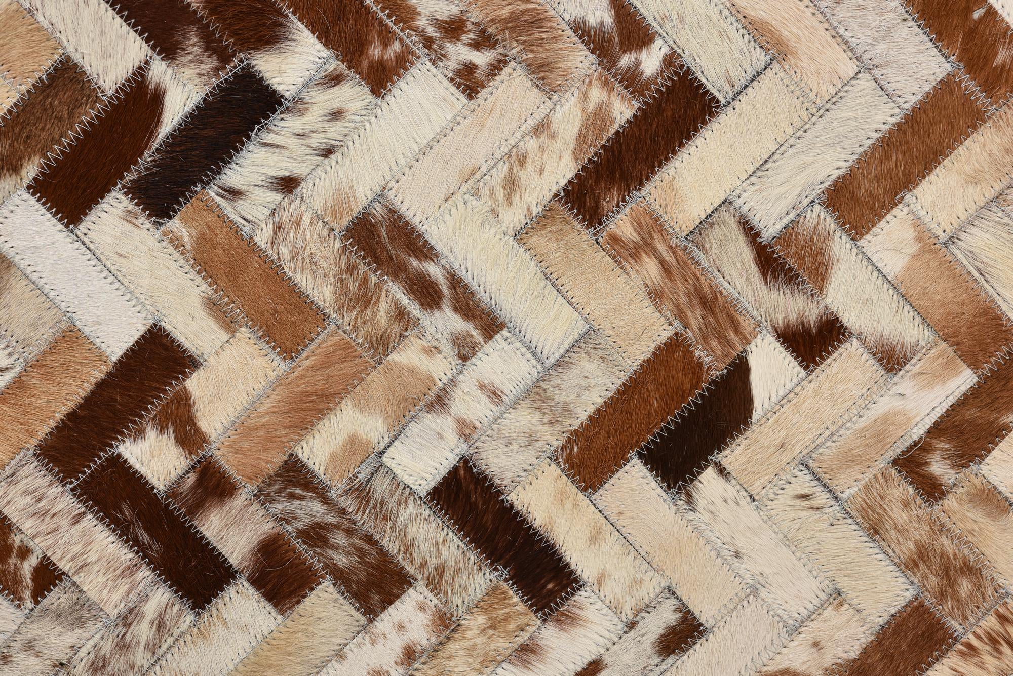 5' 2 x 8' Cowhide Leather Rug
