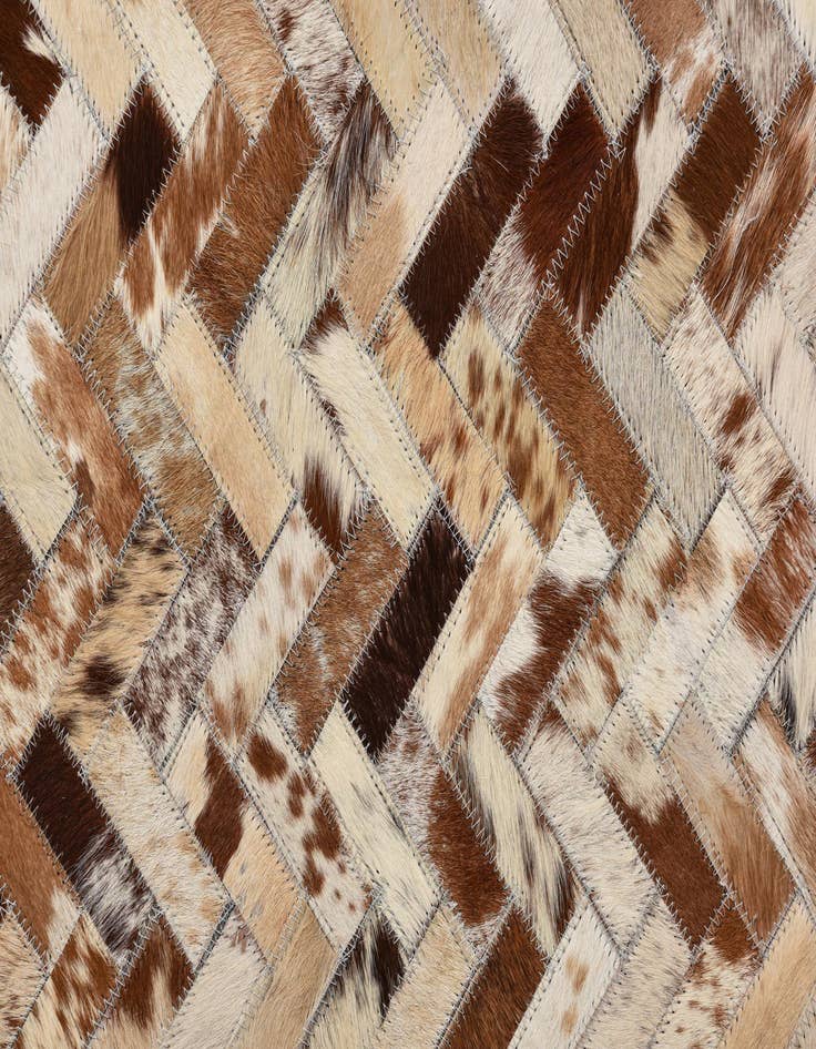 Detail image of 5' 2 x 8' Cowhide Leather Rug
