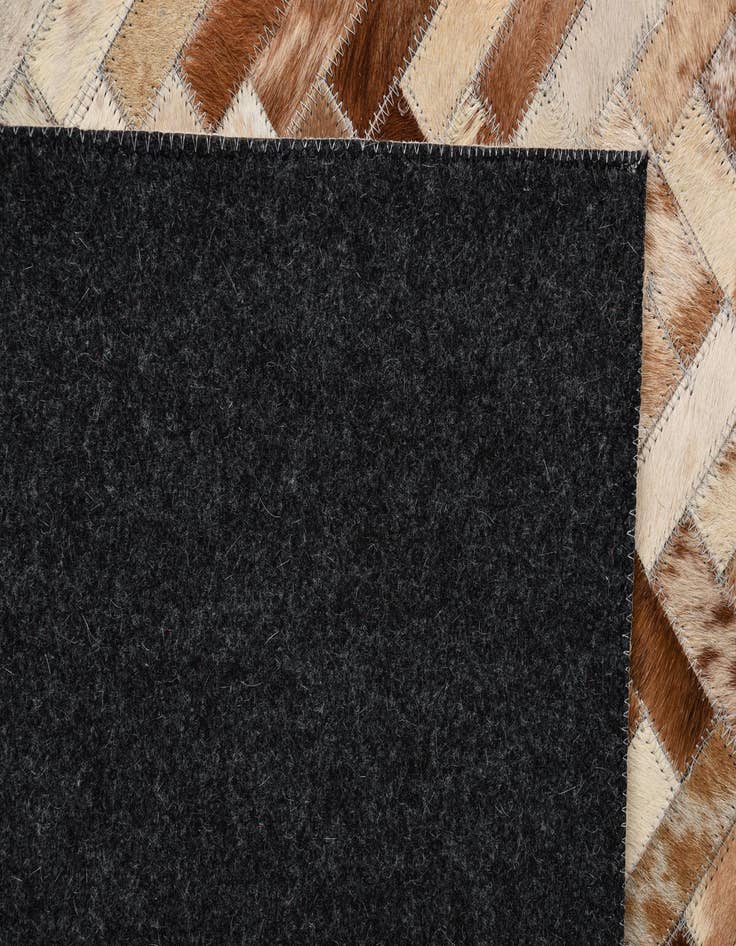 Detail image of 5' 2 x 8' Cowhide Leather Rug