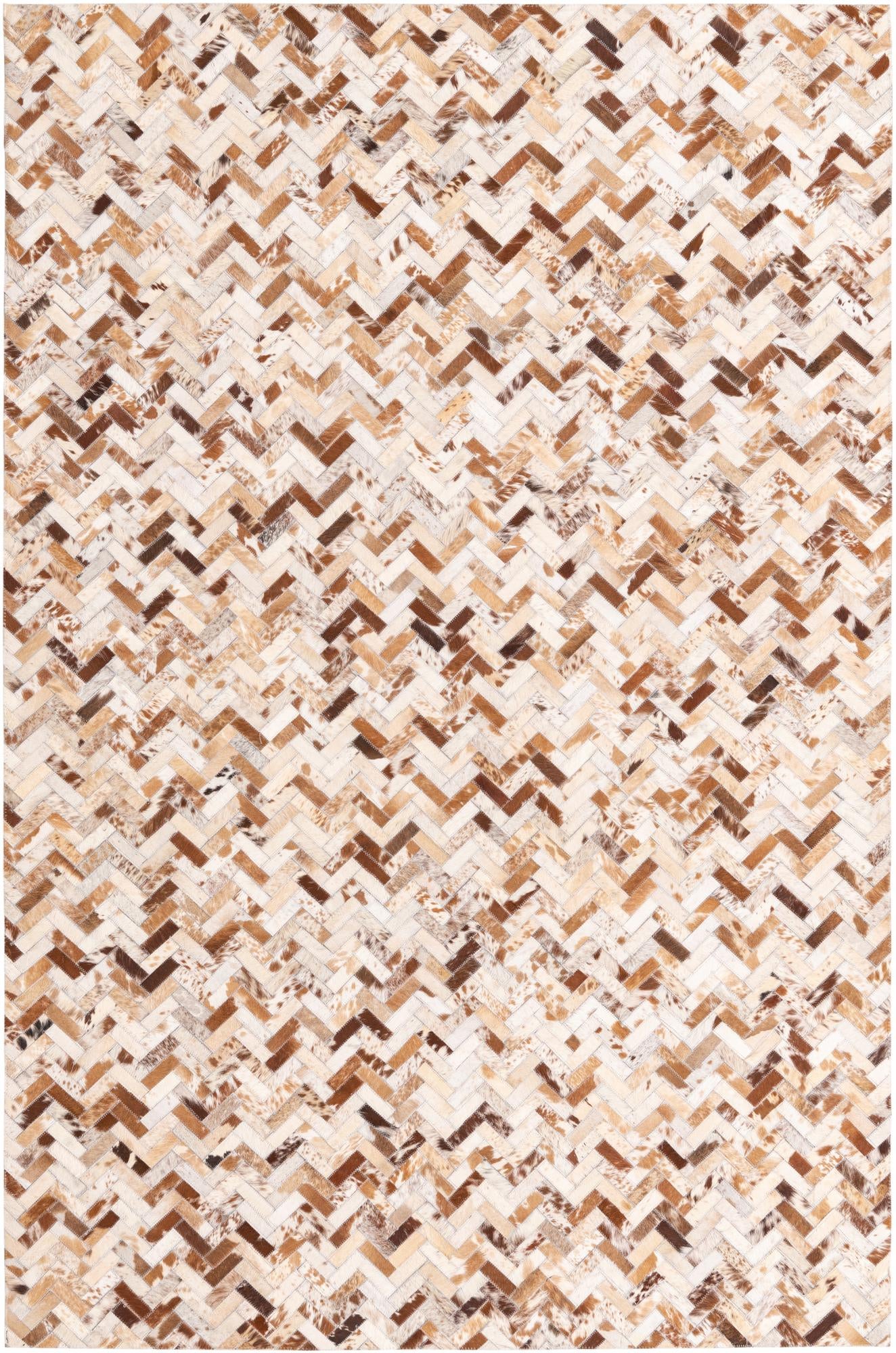 5' 2 x 8' Cowhide Leather Rug