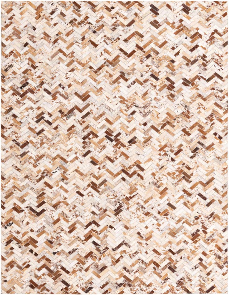 Detail image of 5' 2 x 8' Cowhide Leather Rug