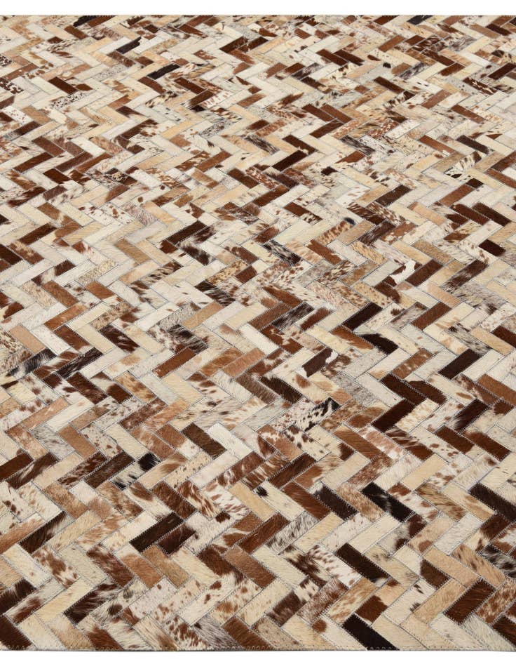 Detail image of 5' 2 x 8' Cowhide Leather Rug
