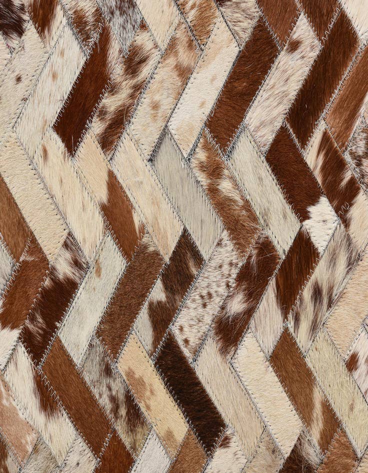 Detail image of 5' 2 x 8' Cowhide Leather Rug