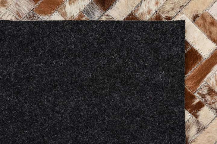 5' 2 x 8' Cowhide Leather Rug