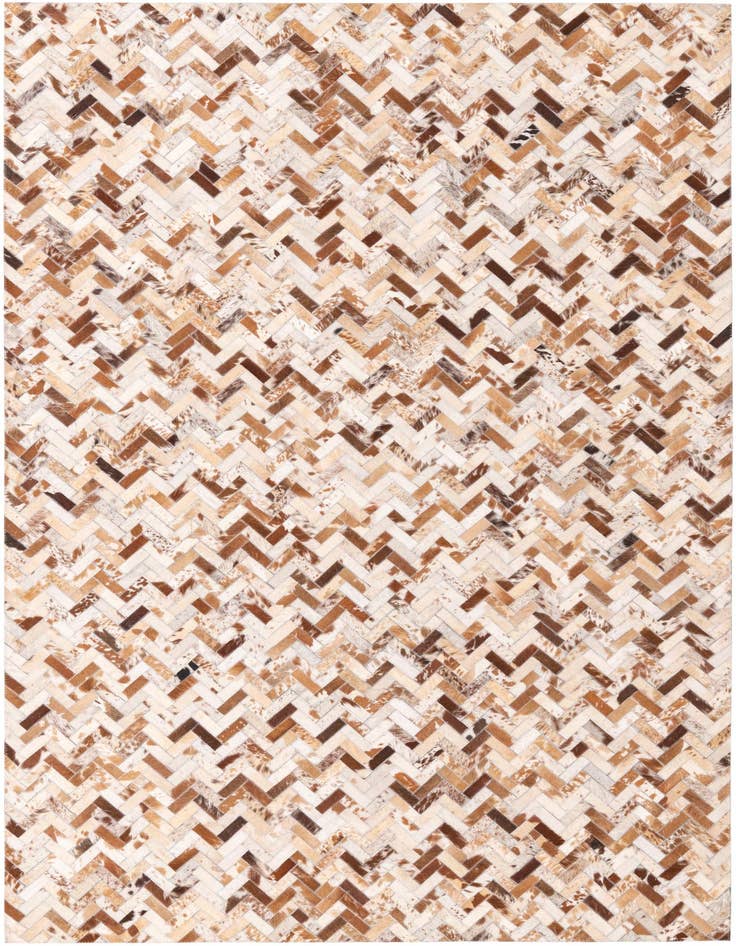 Detail image of 5' 2 x 8' Cowhide Leather Rug