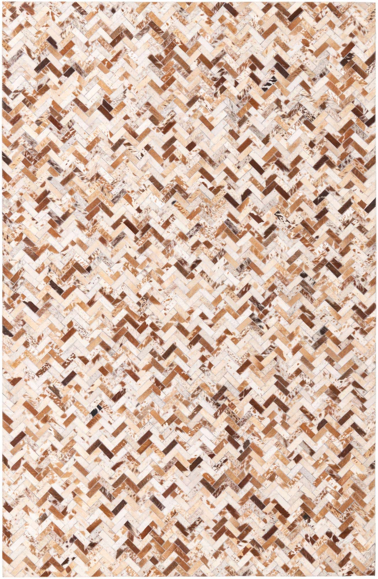 5' 2 x 8' Cowhide Leather Rug