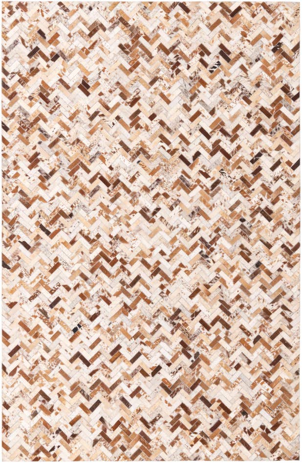 Detail image of 5' 2 x 8' Cowhide Leather Rug