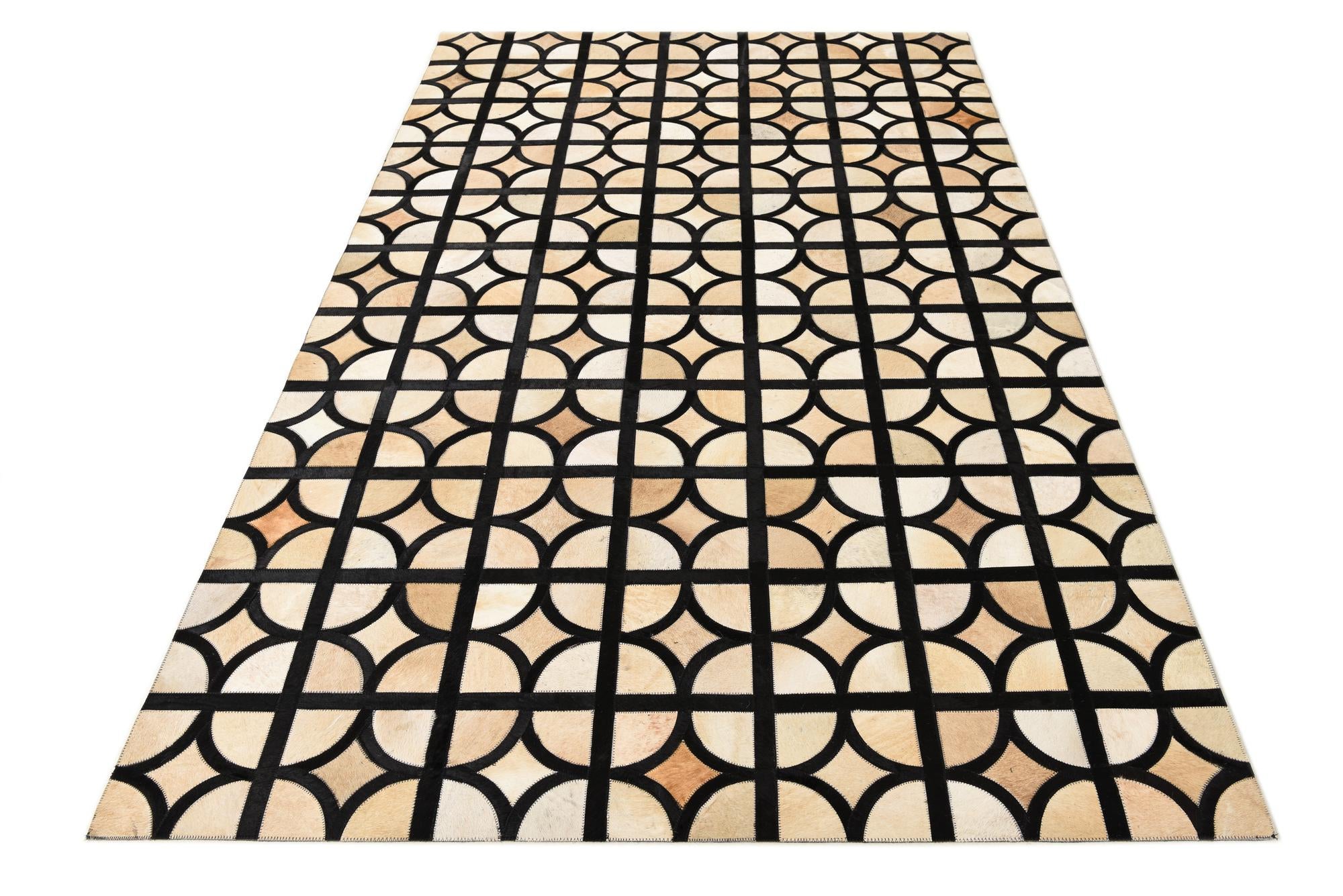 5' x 7' 10 Cowhide Leather Rug