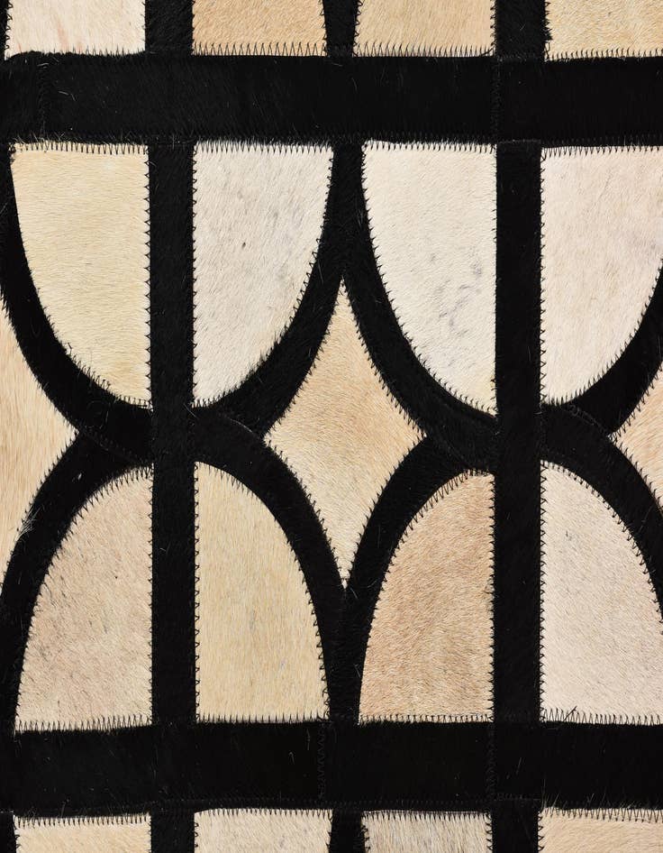 Detail image of 5' x 7' 10 Cowhide Leather Rug