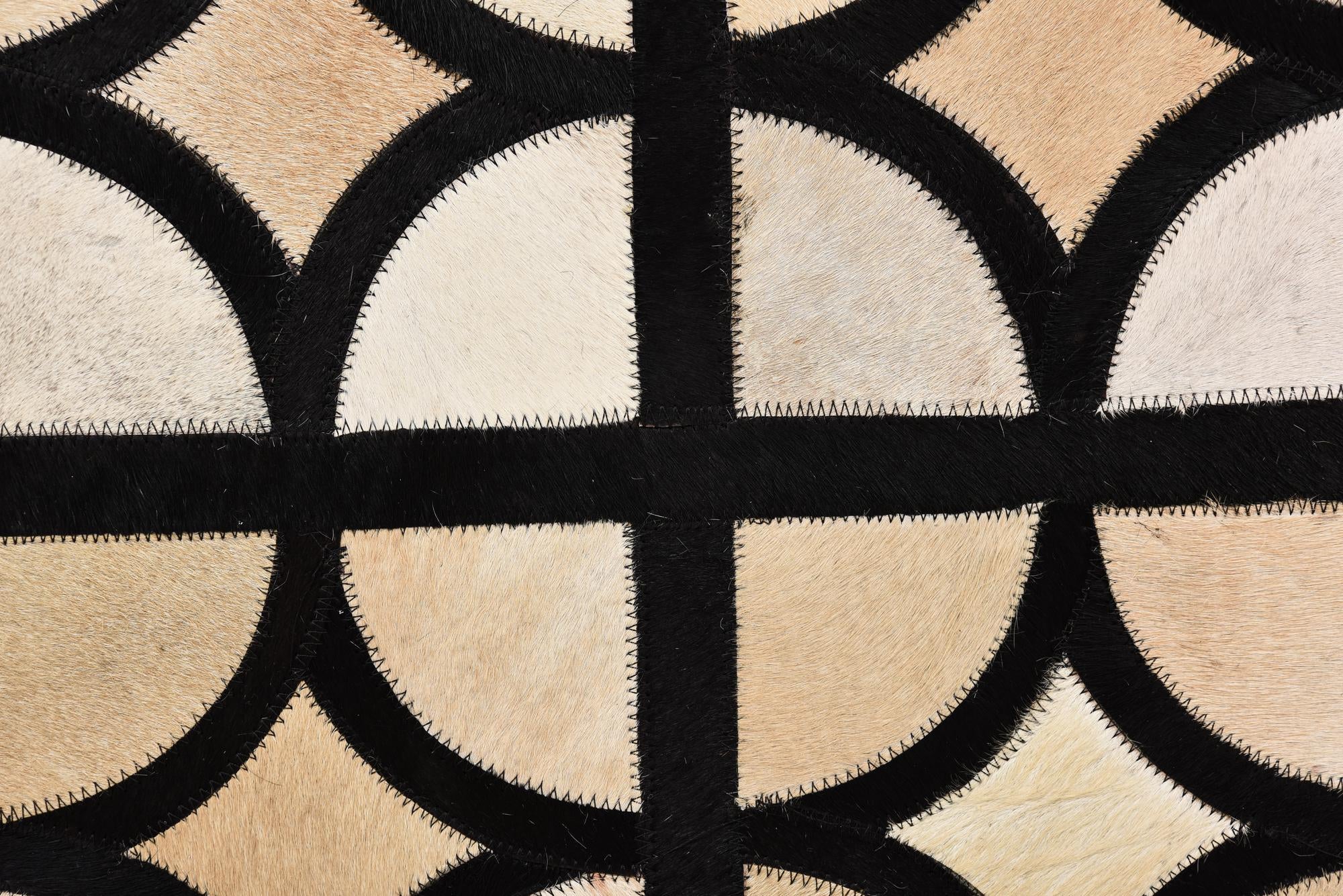 5' x 7' 10 Cowhide Leather Rug