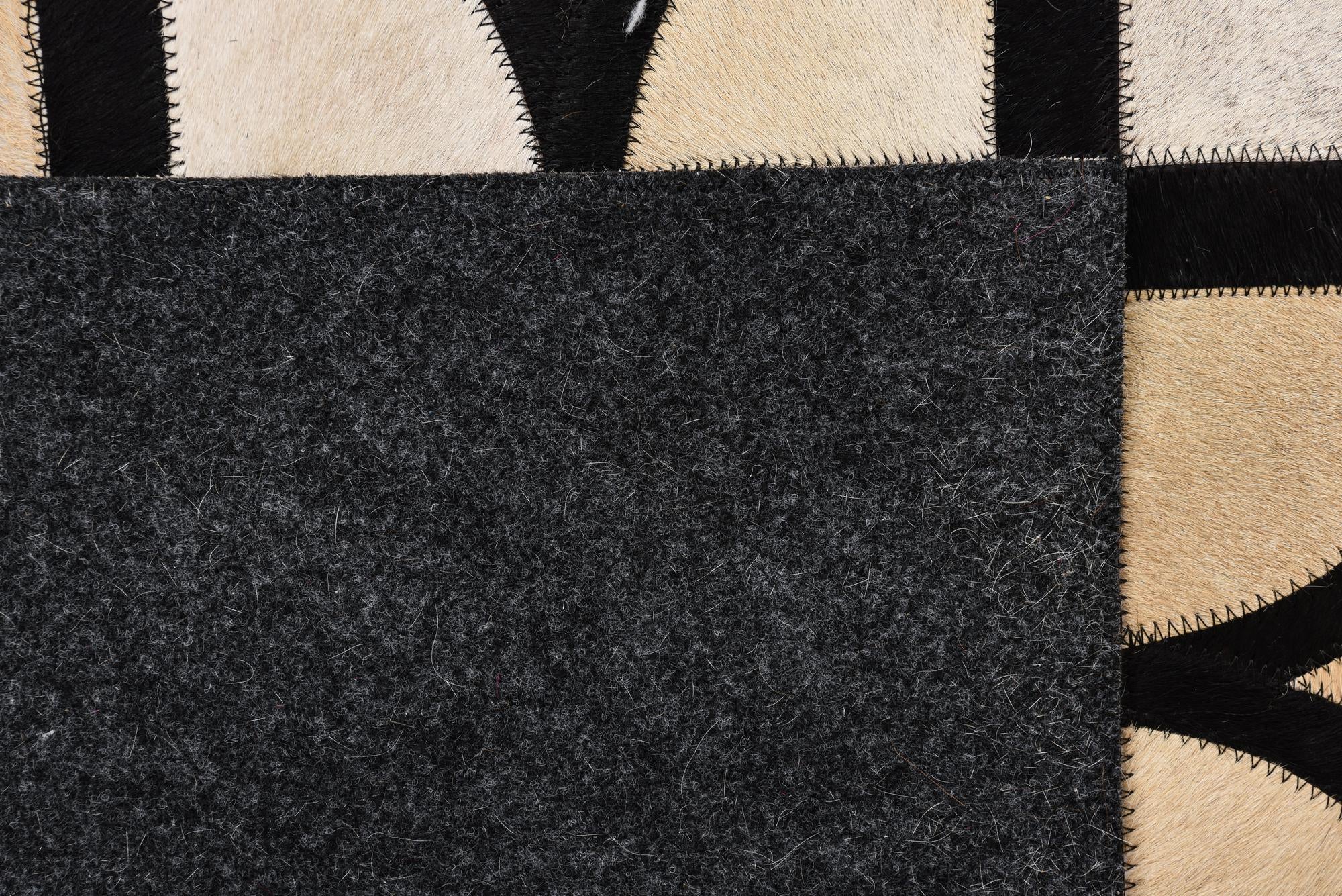 5' x 7' 10 Cowhide Leather Rug