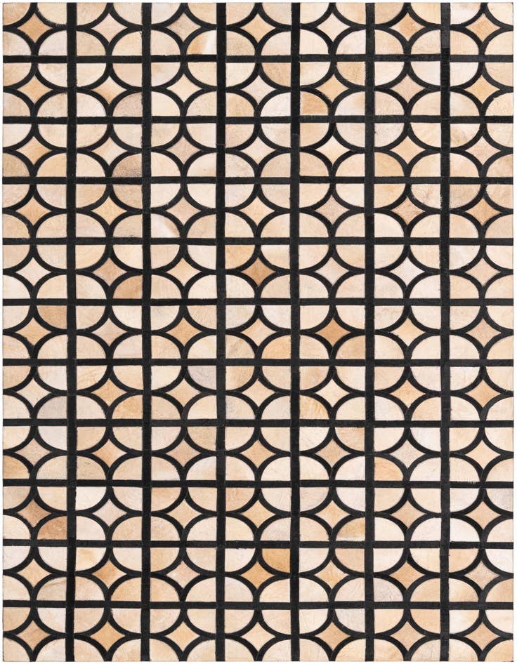 Detail image of 5' x 7' 10 Cowhide Leather Rug