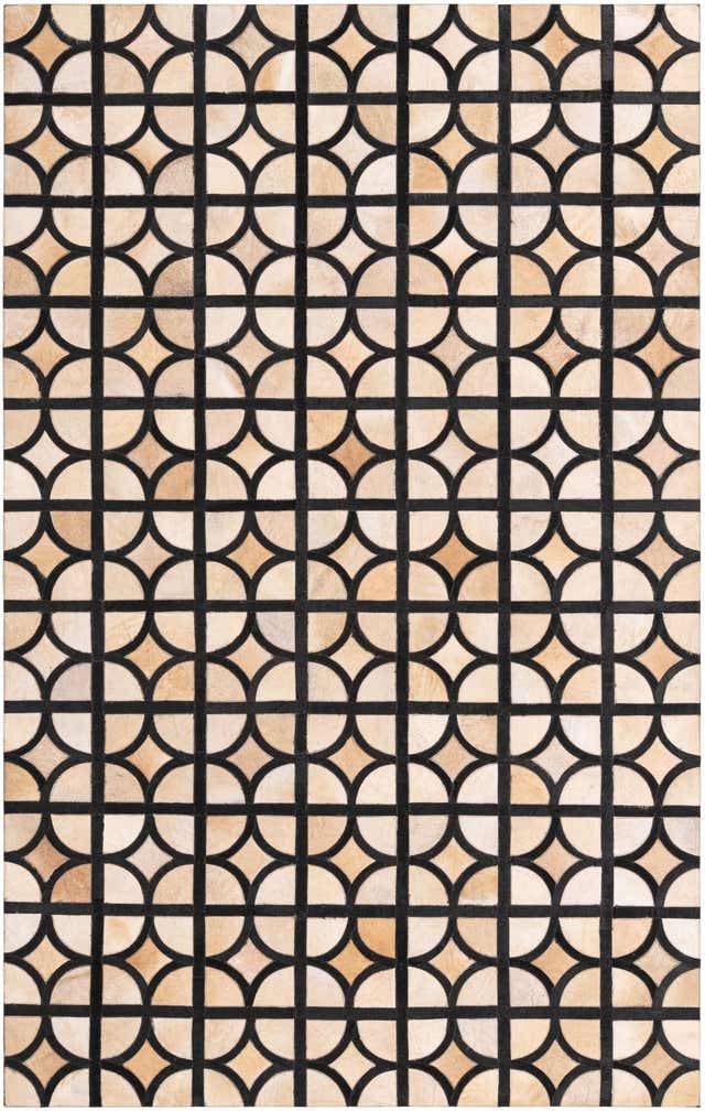 5' x 7' 10 Cowhide Leather Rug