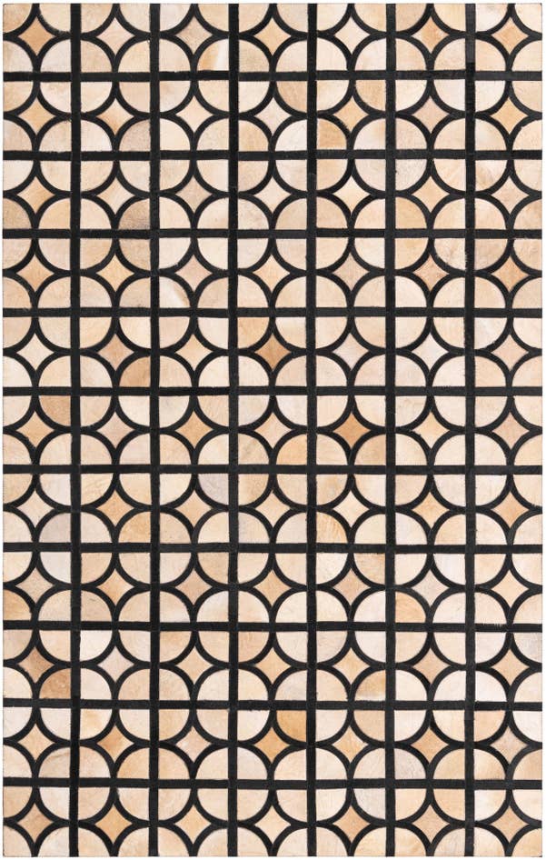 Detail image of 5' x 7' 10 Cowhide Leather Rug