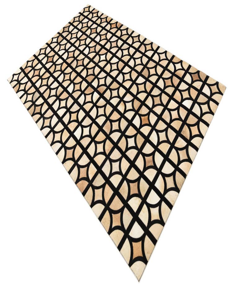 Detail image of 5' 1 x 8' Cowhide Leather Rug