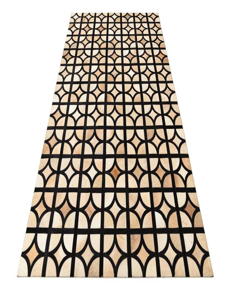 Detail image of 5' 1 x 8' Cowhide Leather Rug