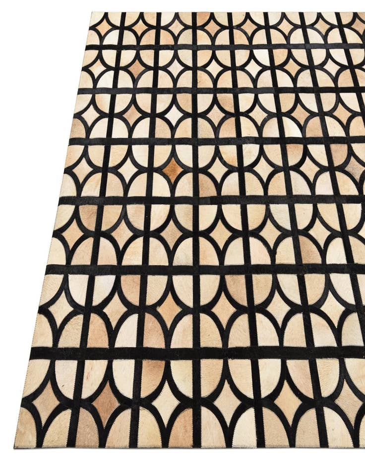 Detail image of 5' 1 x 8' Cowhide Leather Rug