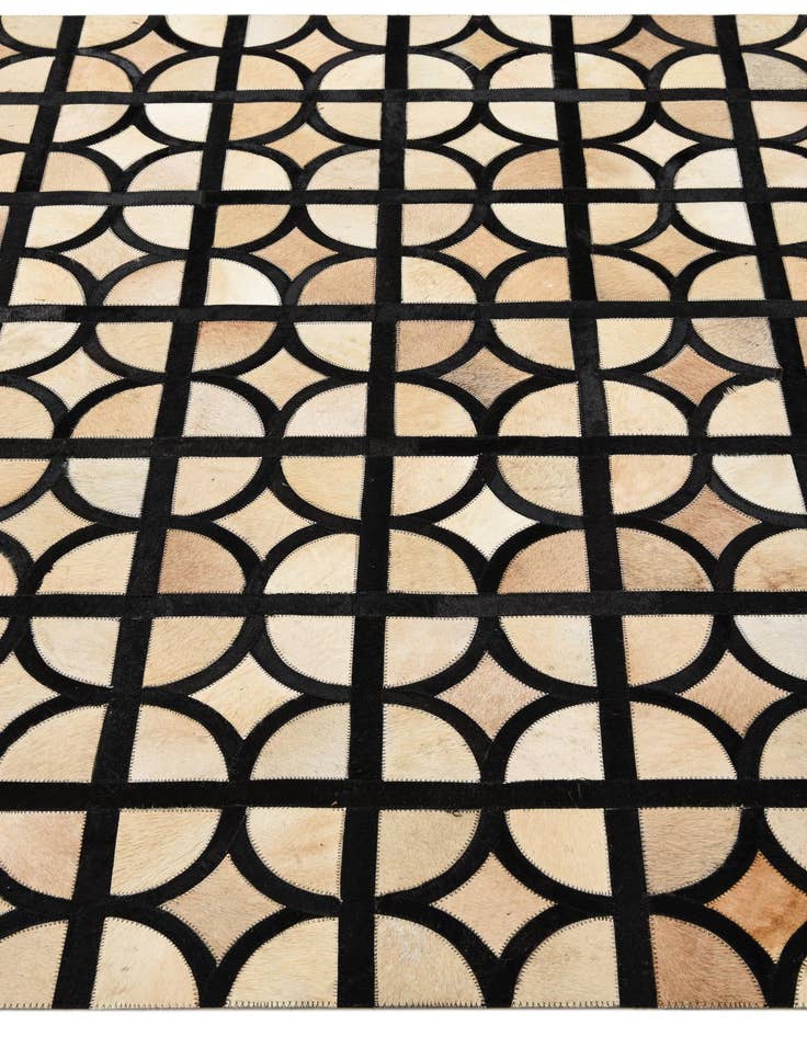 Detail image of 5' 1 x 8' Cowhide Leather Rug