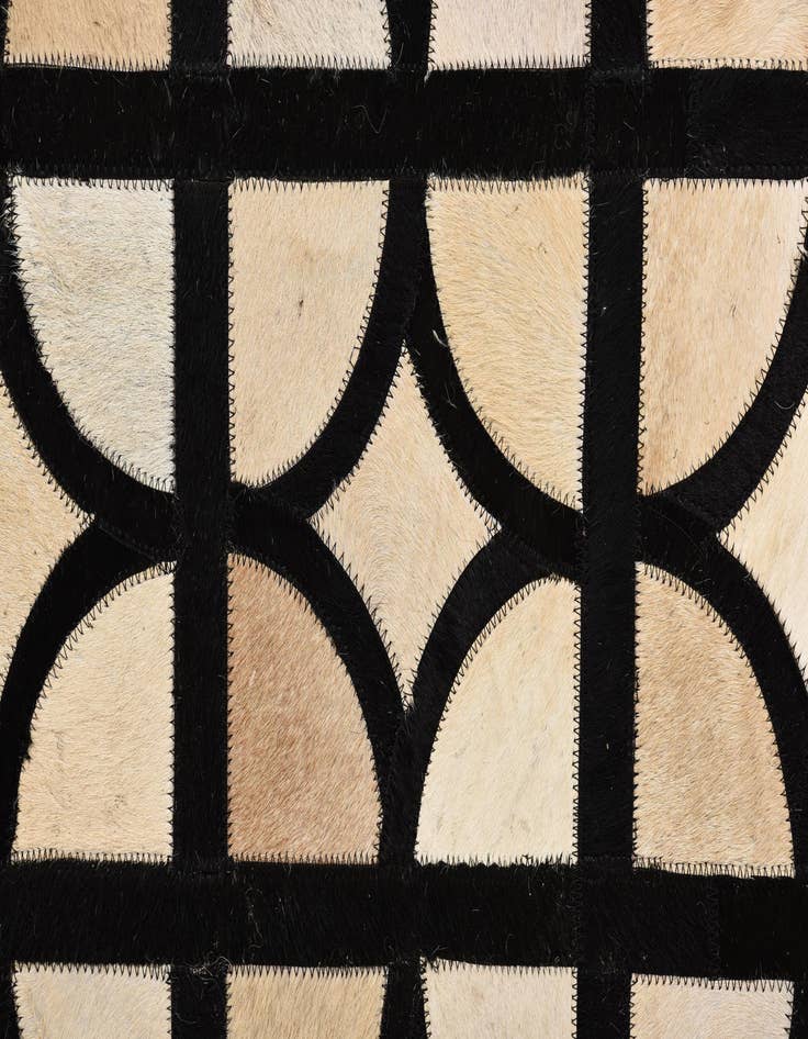 Detail image of 5' 1 x 8' Cowhide Leather Rug