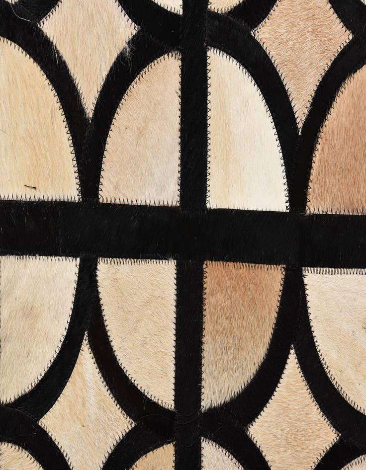 Detail image of 5' 1 x 8' Cowhide Leather Rug