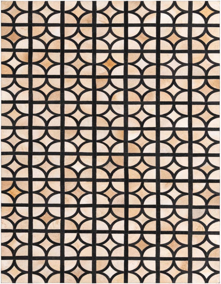 Detail image of 5' 1 x 8' Cowhide Leather Rug