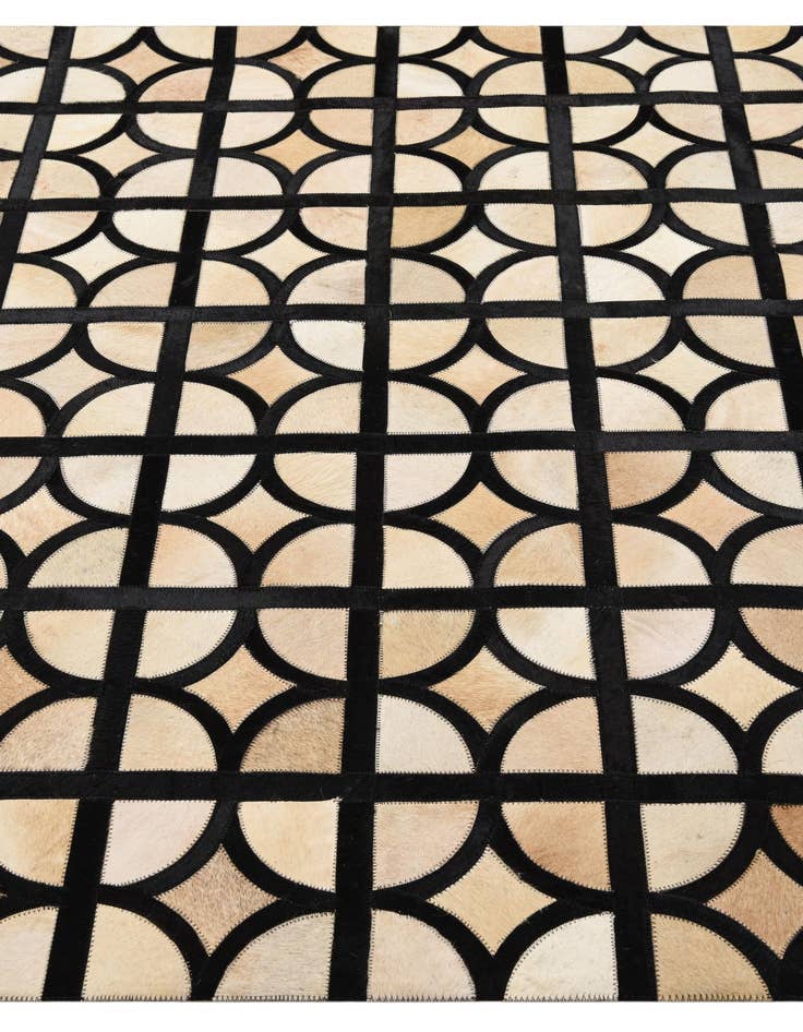 Detail image of 5' x 7' 10 Cowhide Leather Rug