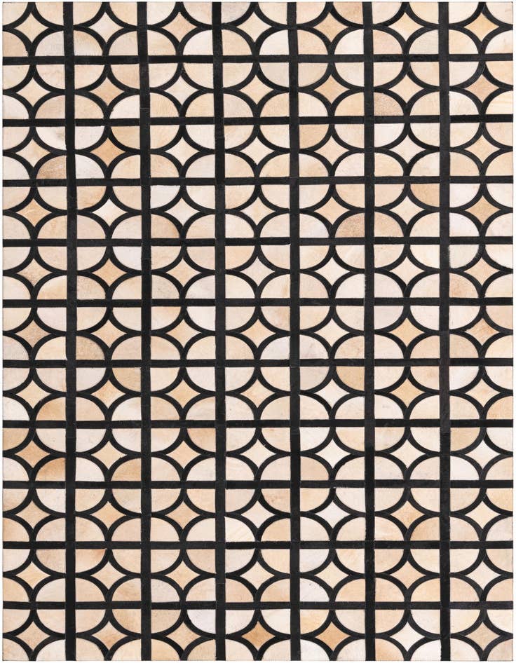Detail image of 5' x 7' 10 Cowhide Leather Rug
