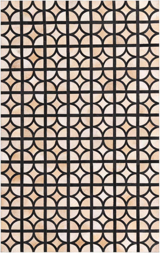 5' x 7' 10 Cowhide Leather Rug