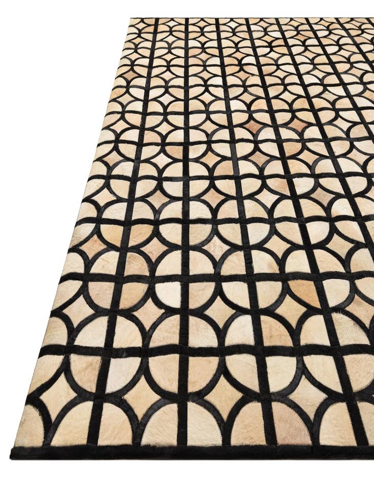 Detail image of 8' x 9' 10 Cowhide Leather Rug