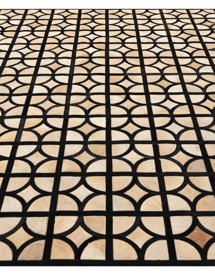 Detail image of 8' x 9' 10 Cowhide Leather Rug