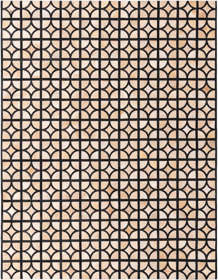 Detail image of 8' x 9' 10 Cowhide Leather Rug