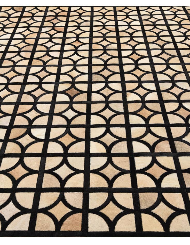 Detail image of 8' 1 x 10' Cowhide Leather Rug