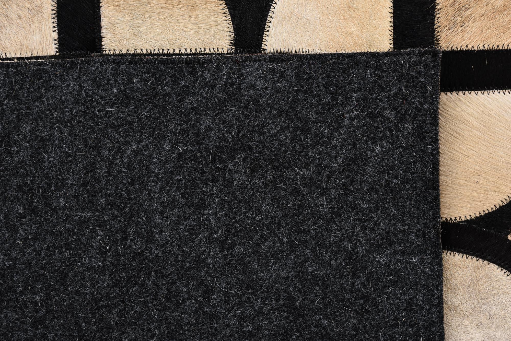8' 1 x 10' Cowhide Leather Rug