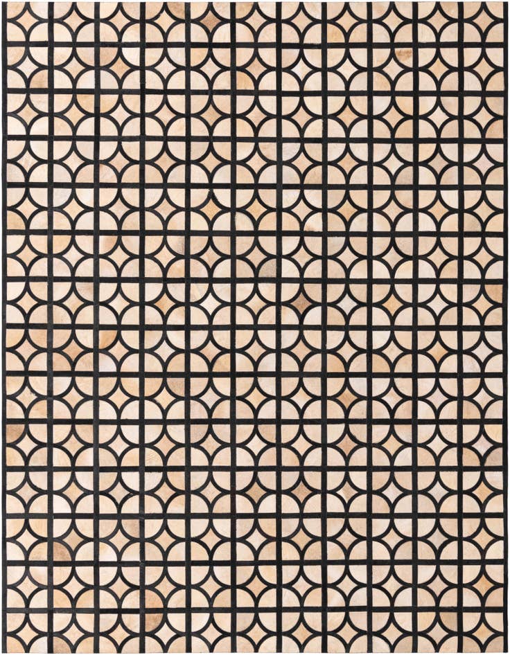Detail image of 8' 1 x 10' Cowhide Leather Rug