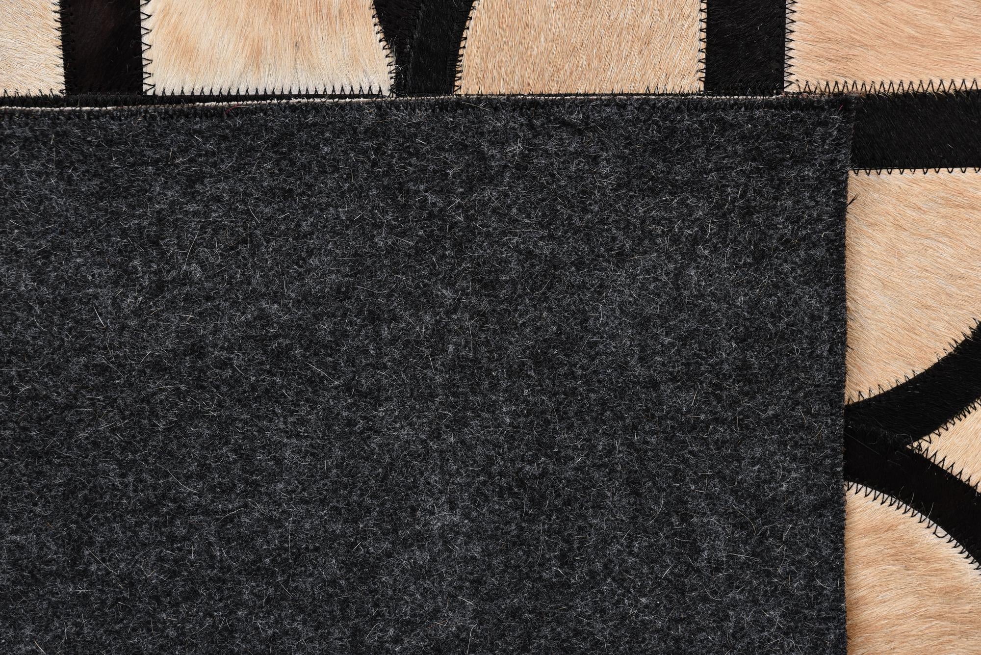 8' 1 x 10' Cowhide Leather Rug