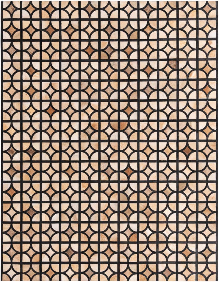Detail image of 8' 1 x 10' Cowhide Leather Rug