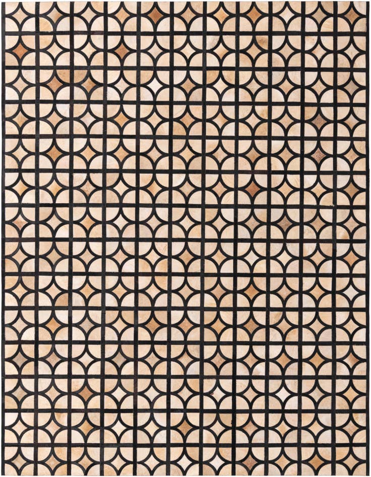 Detail image of 8' 1 x 10' Cowhide Leather Rug