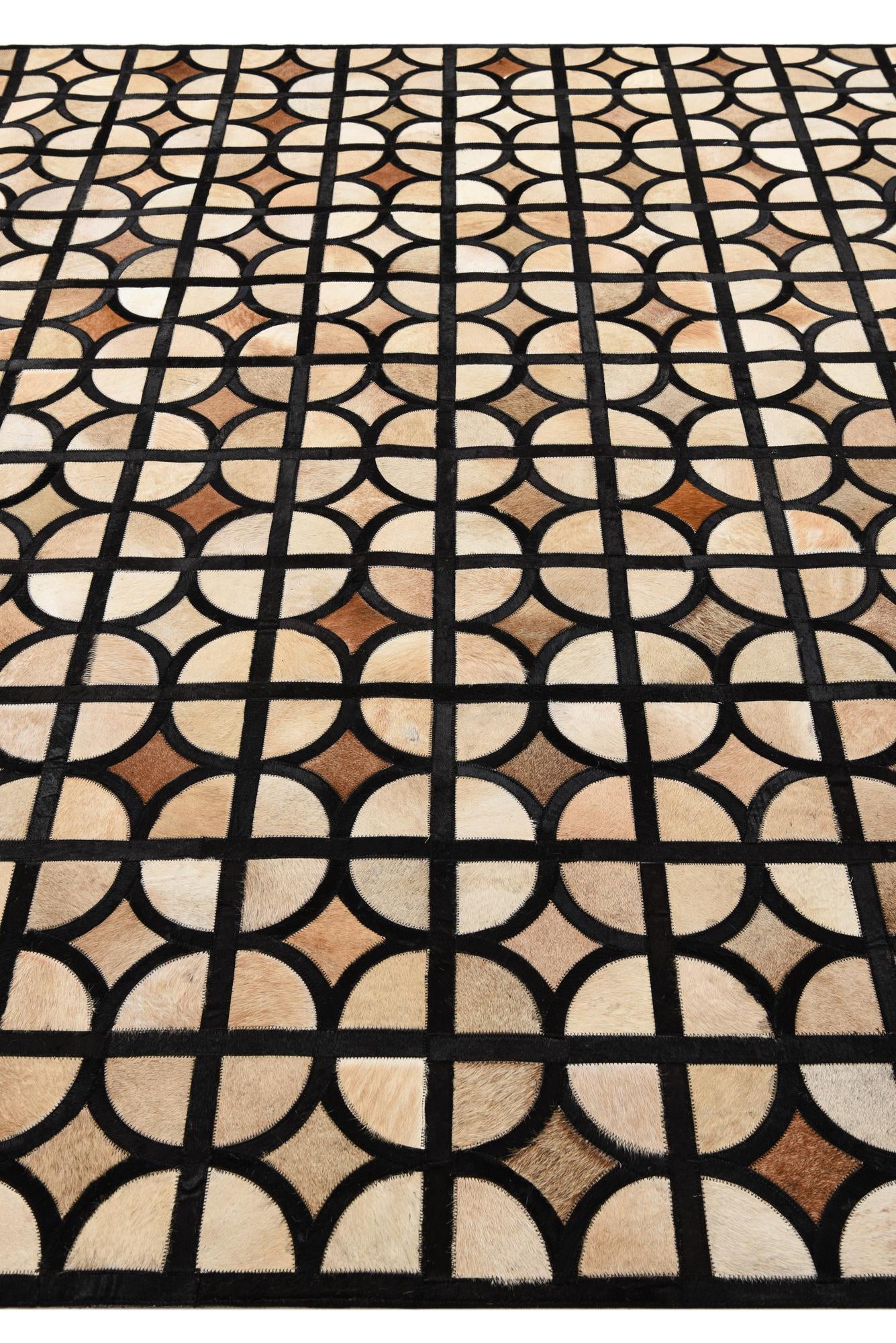 8' 2 x 10' Cowhide Leather Rug
