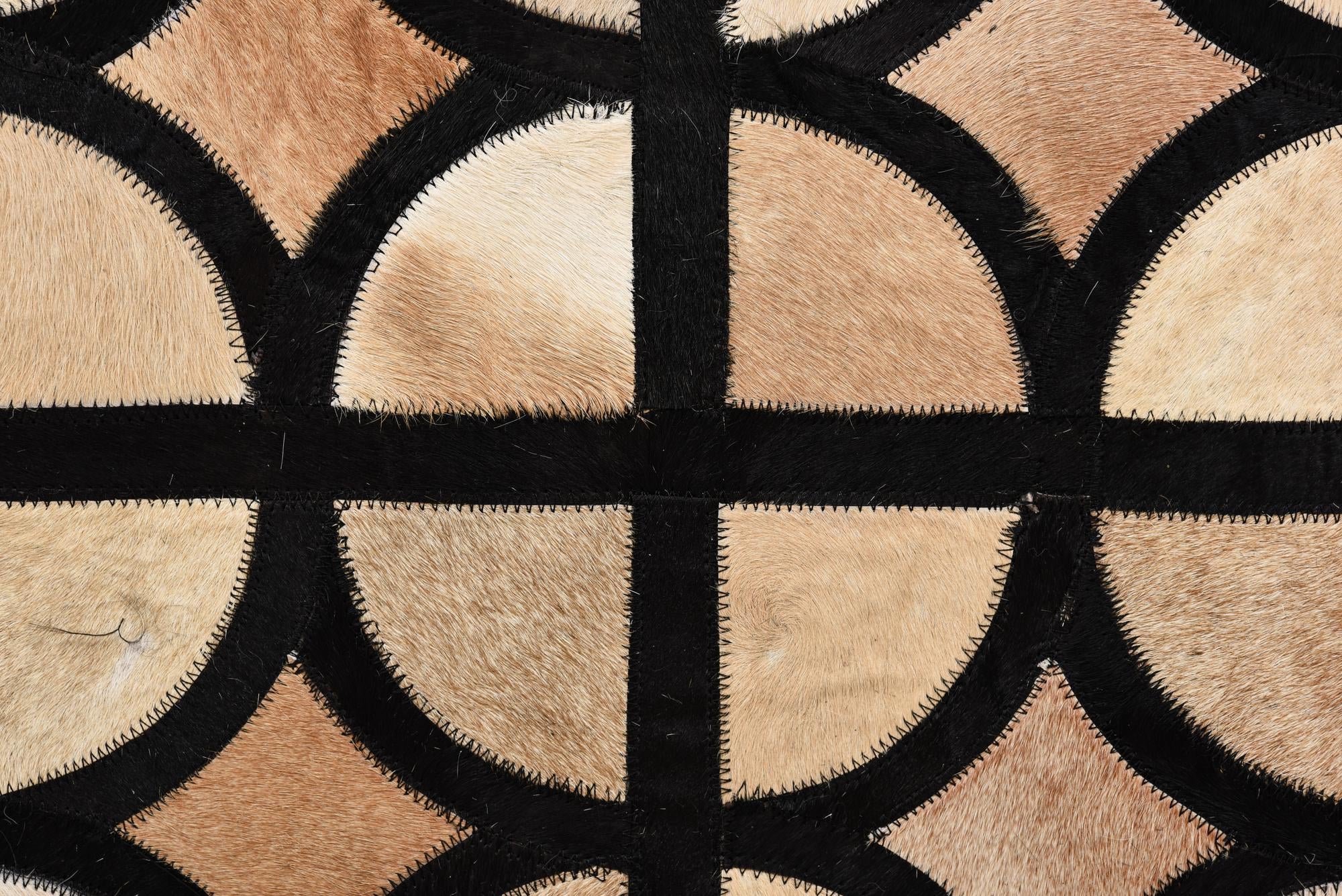 8' 2 x 10' Cowhide Leather Rug