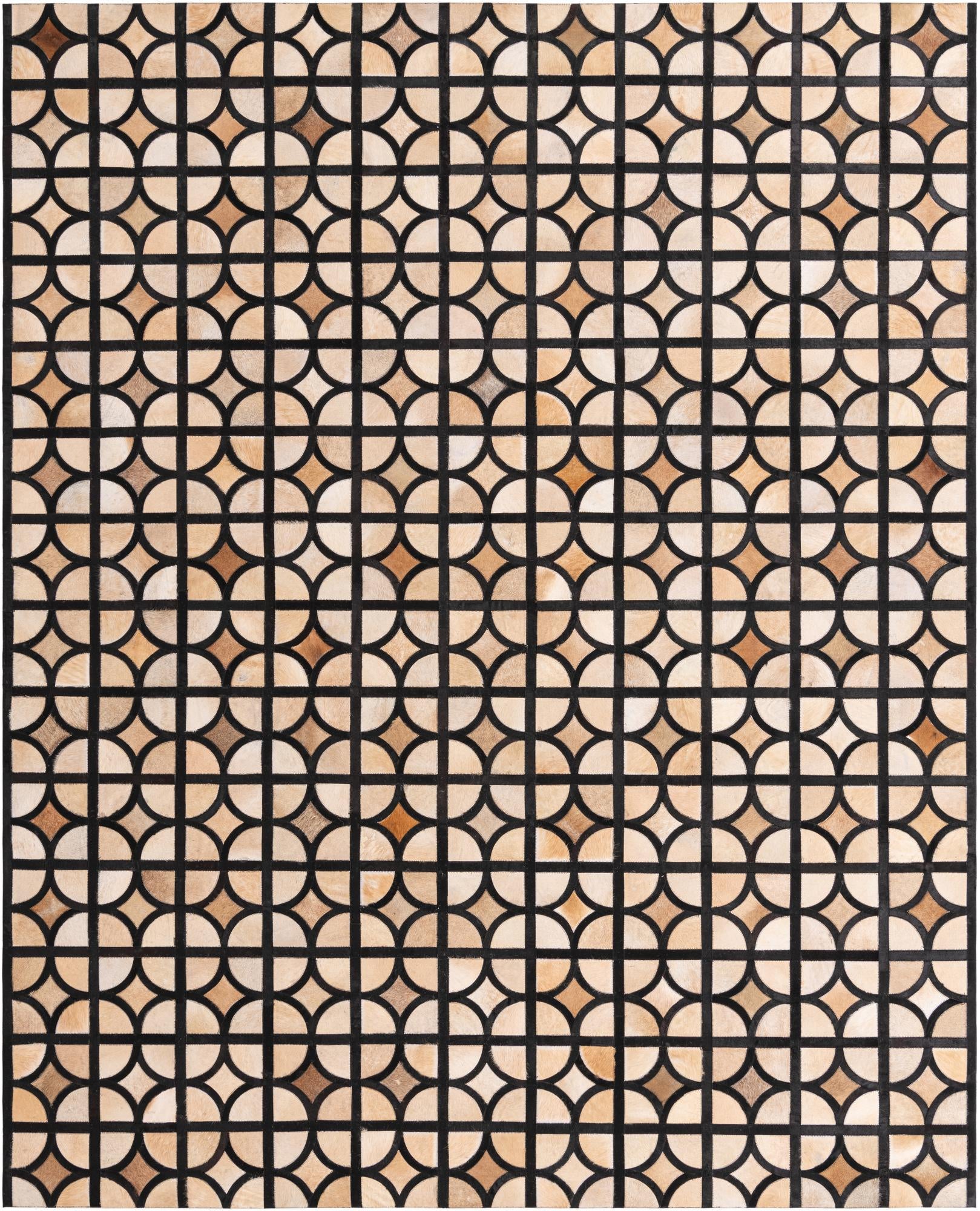 8' 2 x 10' Cowhide Leather Rug