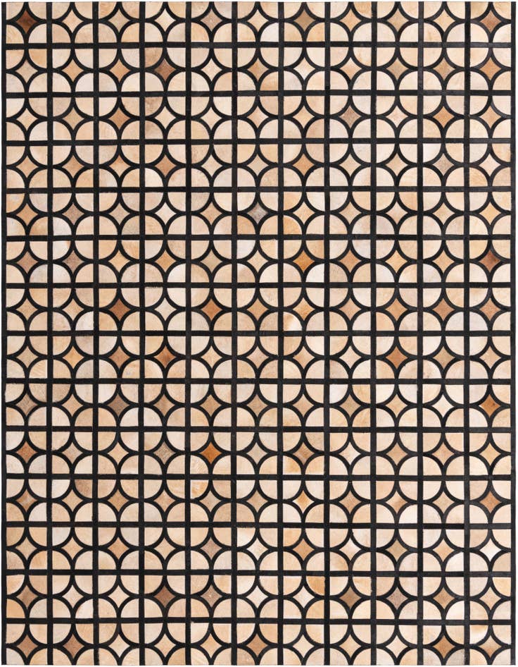 Detail image of 8' 2 x 10' Cowhide Leather Rug