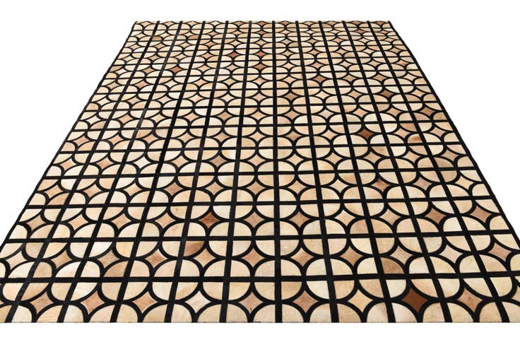Detail image of 8' 1 x 10' Cowhide Leather Rug