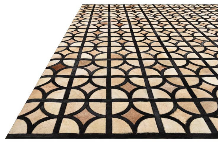 Detail image of 8' 1 x 10' Cowhide Leather Rug