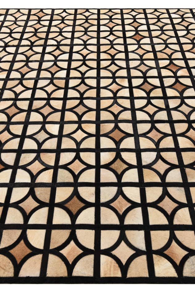 Detail image of 8' 1 x 10' Cowhide Leather Rug