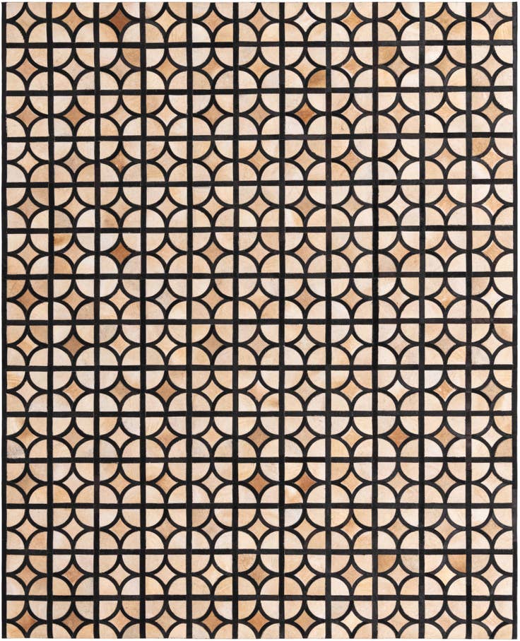 Detail image of 8' 1 x 10' Cowhide Leather Rug