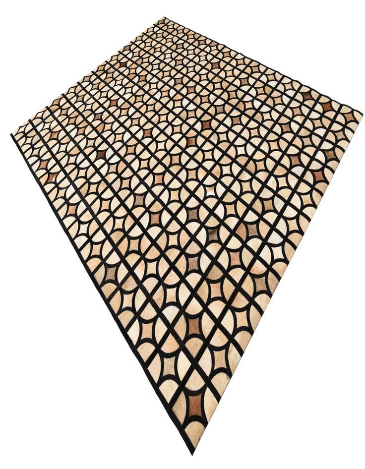 Detail image of 8' 2 x 10' Cowhide Leather Rug