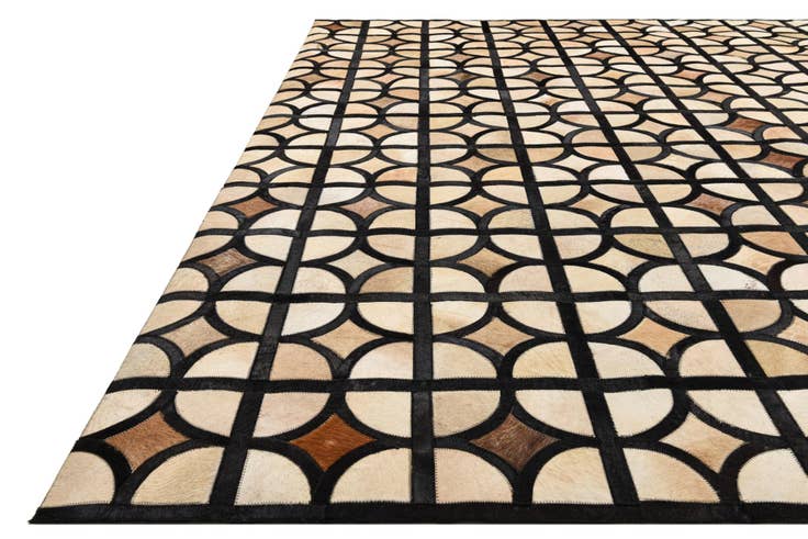 Detail image of 8' 2 x 10' Cowhide Leather Rug