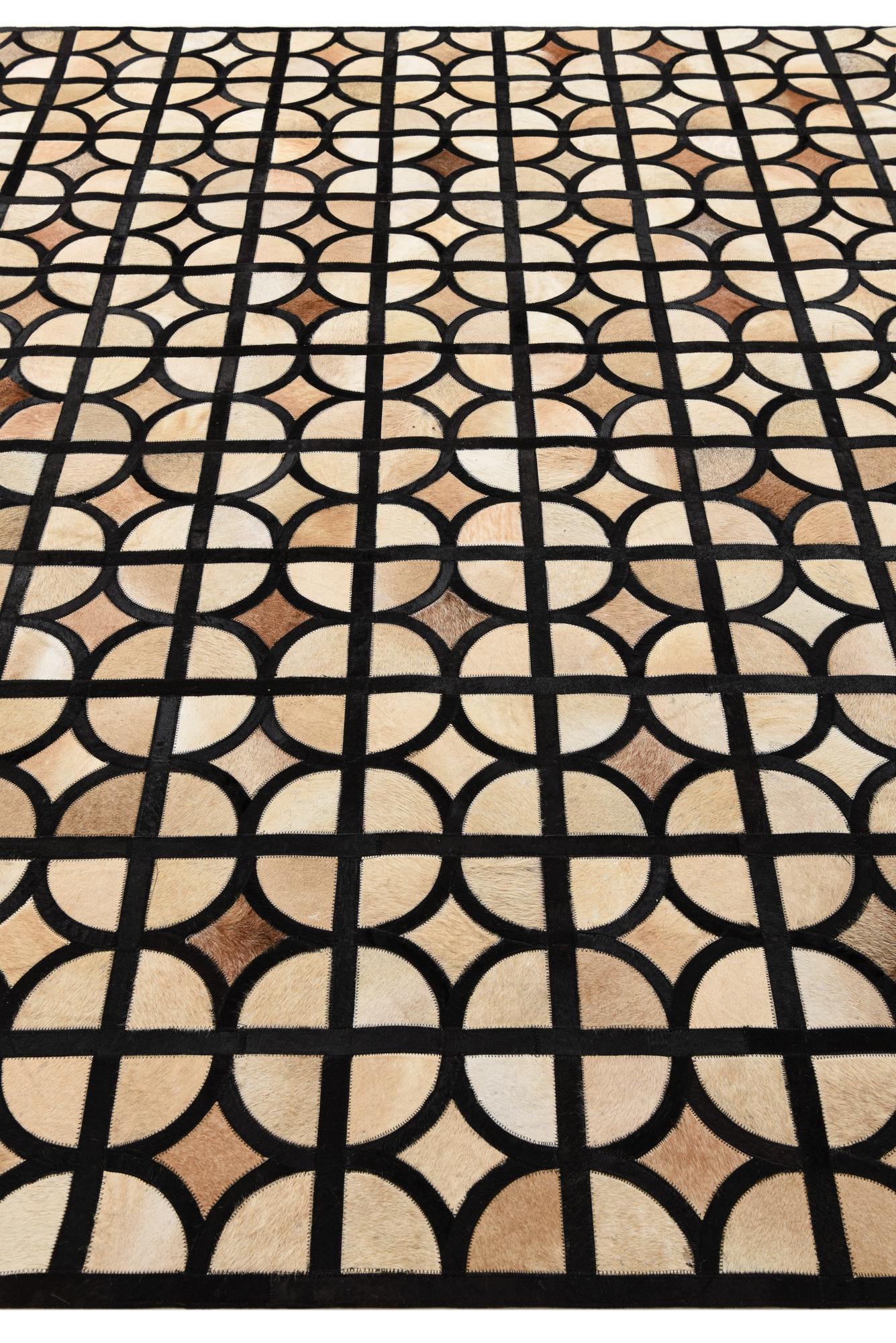 8' 2 x 10' Cowhide Leather Rug