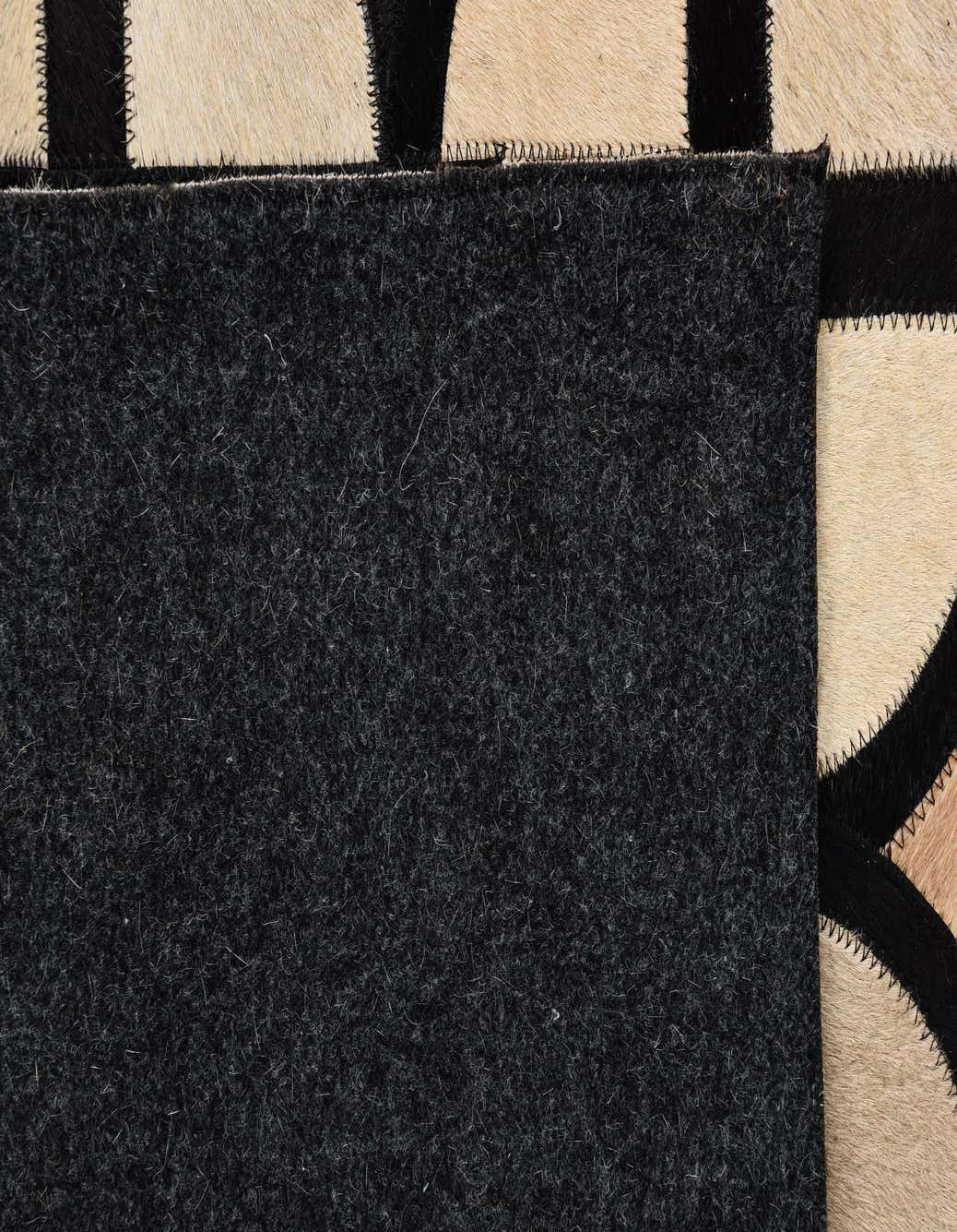 Detail image of 8' 2 x 10' Unique Loom Cowhide Leather Rug